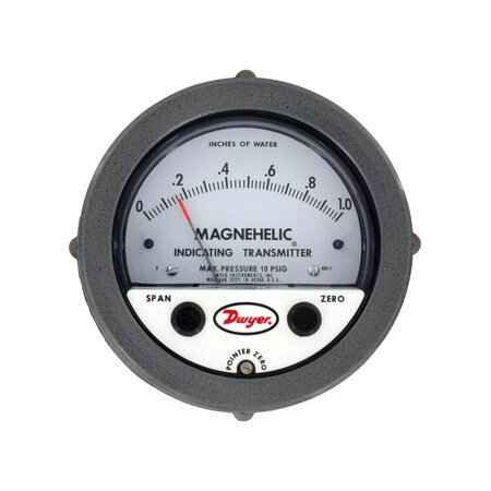 Dwyer Instruments Differential Pressure Gage, Indicating Xmtr 05002 Wc 605-00N
